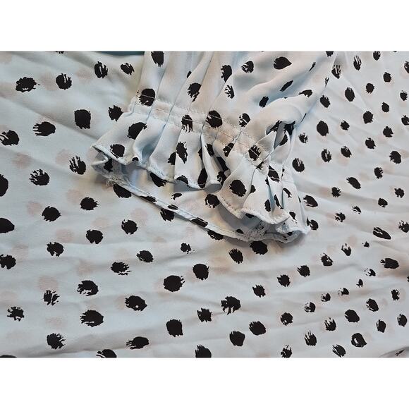 W Worthington Women's Top Size PXL 3/4 Sleeve Light‎ Blue Blouse - Picture 3 of 7